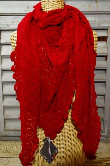 Preview: Dreiecktuch Susi granat von invero merino